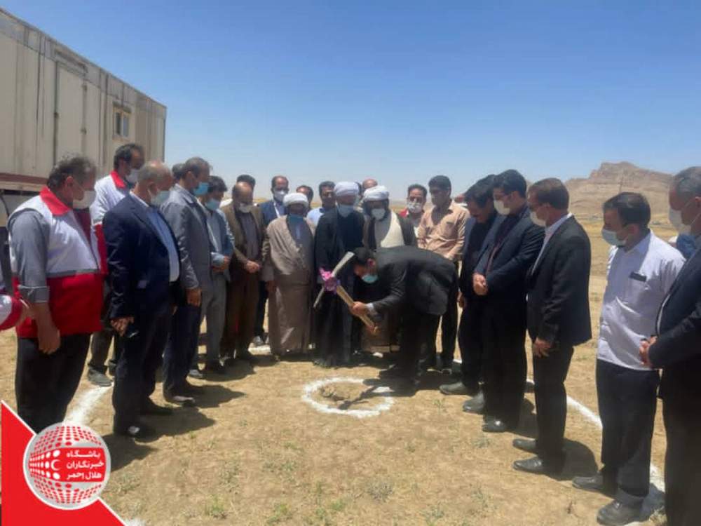 آیین کلنگ زنی دفتر نمایندگی جمعیت هلال احمر شهر رومشکان انجام شد