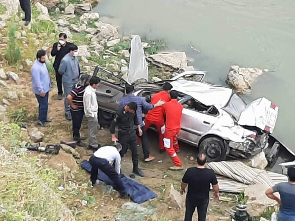 واژگونی مرگبار خودروی سمند